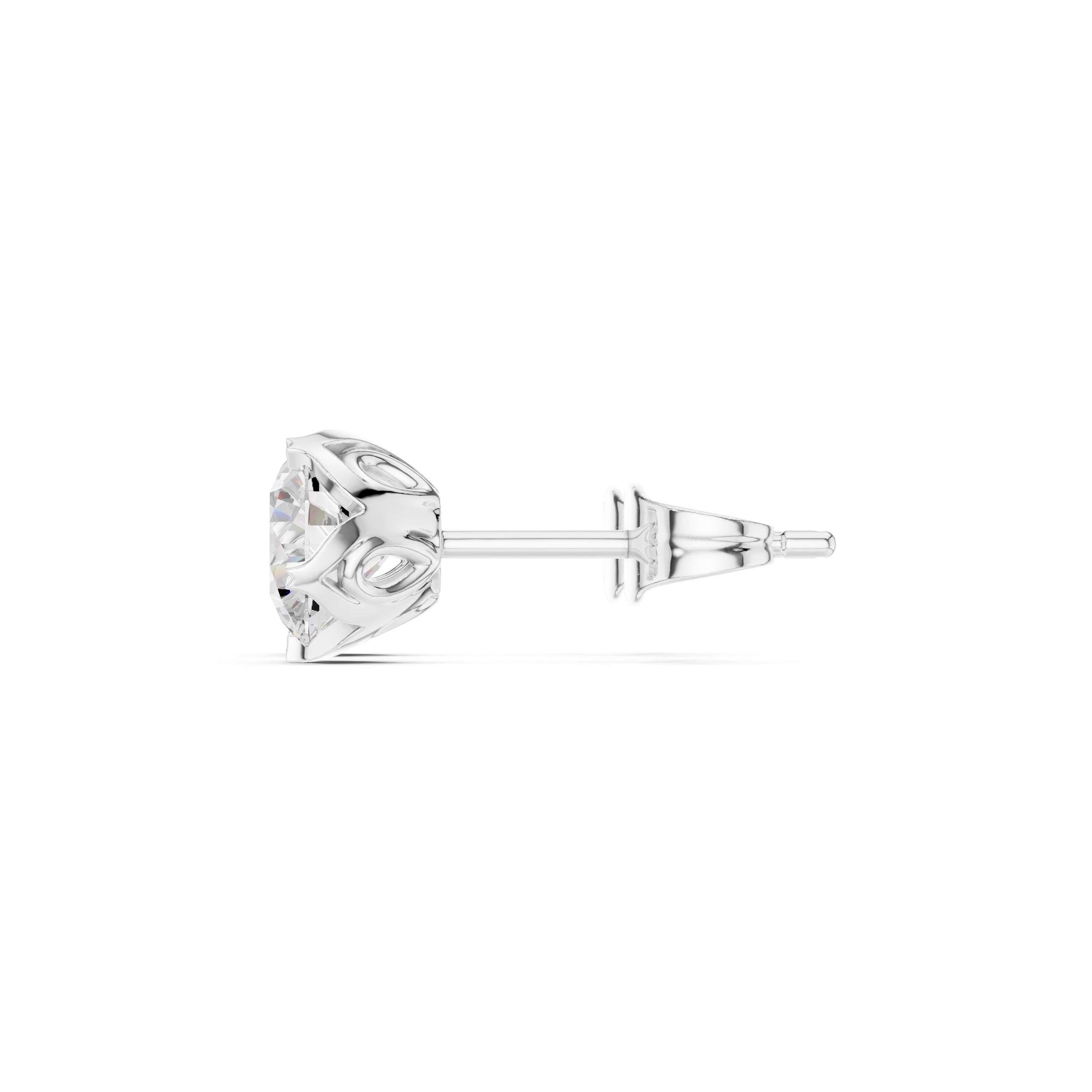 The Essential Lan Grown Diamond Solitaire Studs White Gold