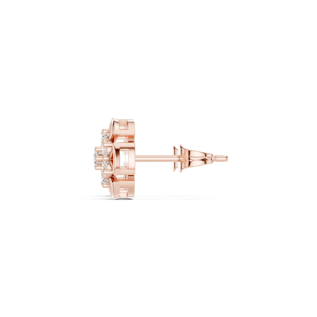 The Labyrinth Lan Grown Diamond Studs Rose Gold