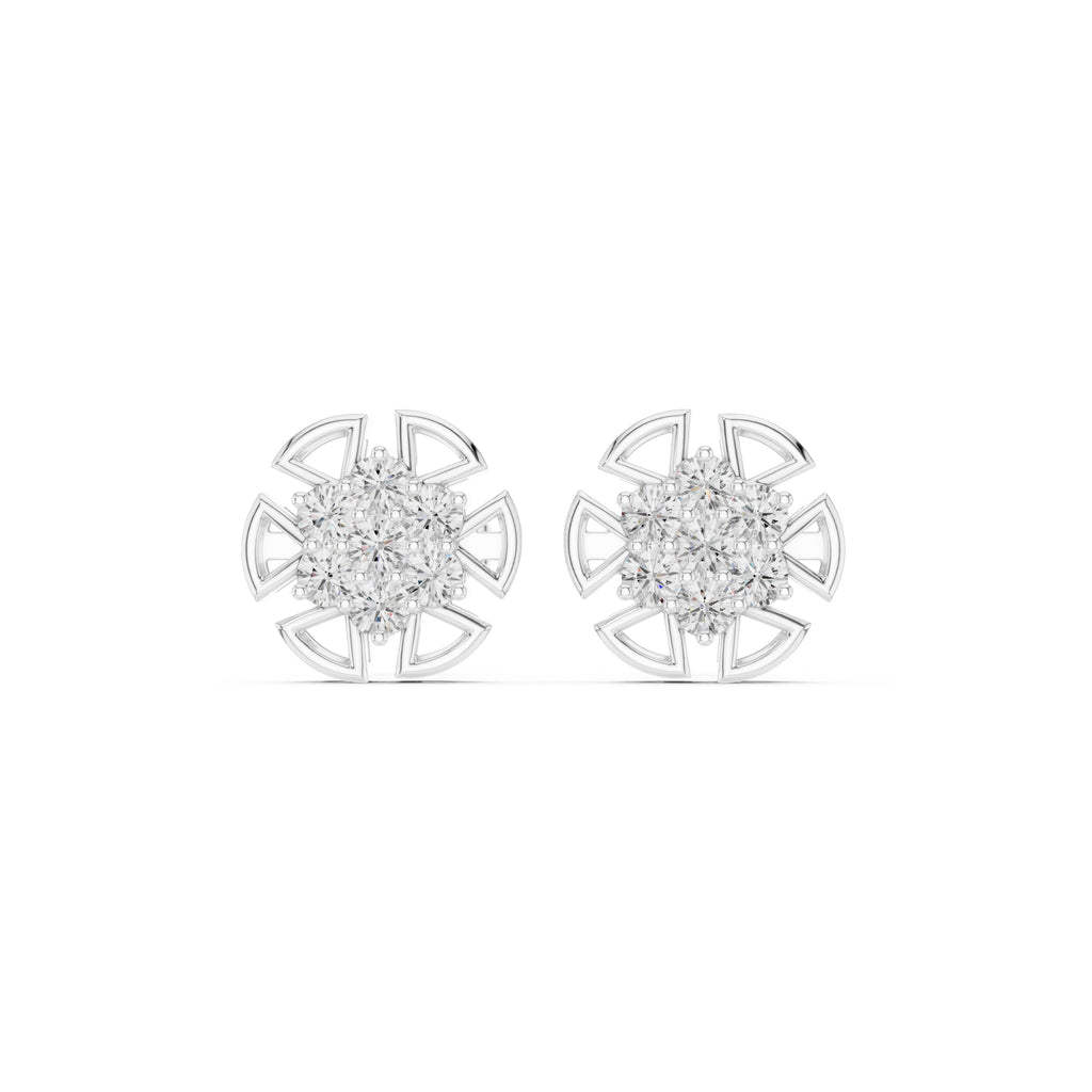 The Labyrinth Lan Grown Diamond Studs White Gold
