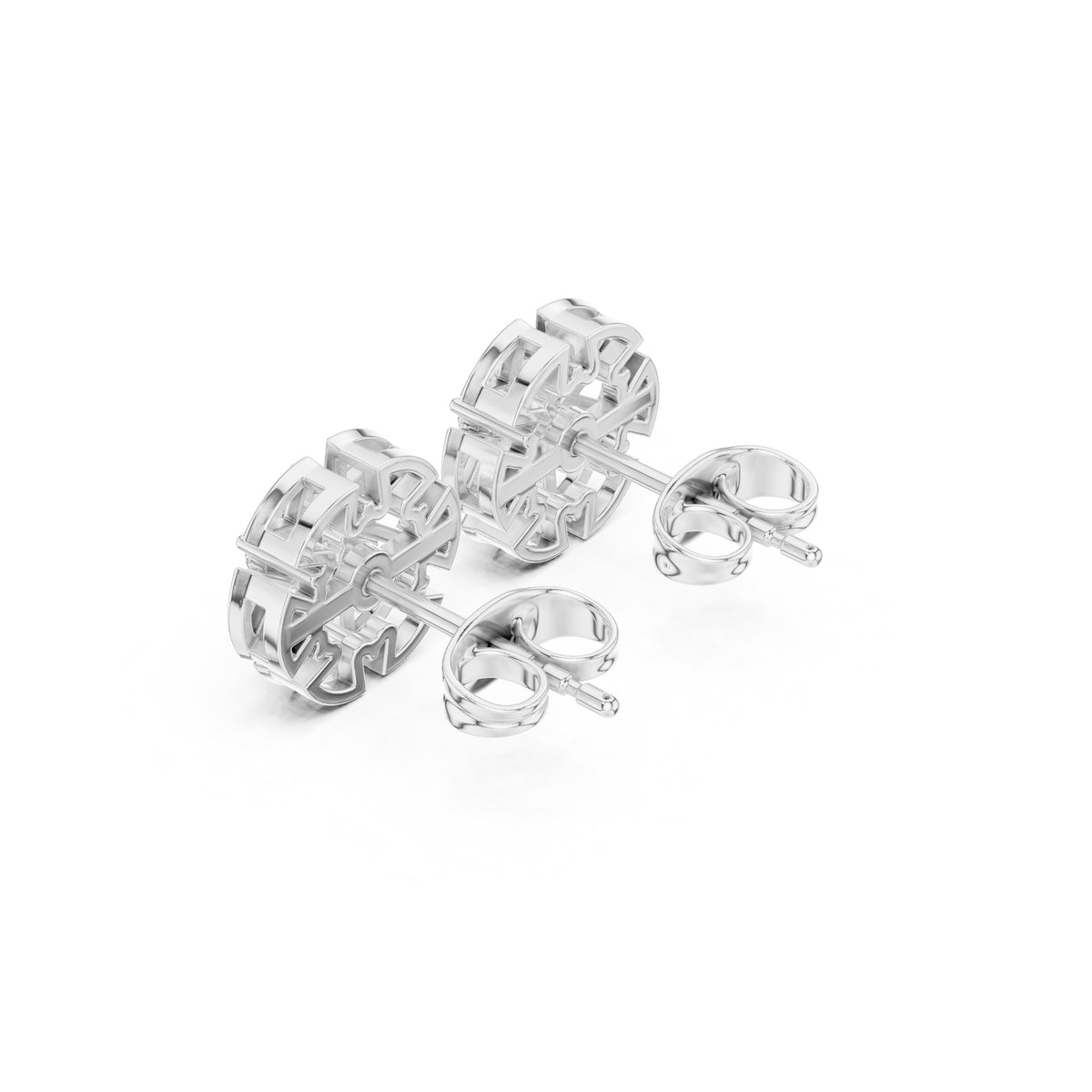 The Labyrinth Lan Grown Diamond Studs White Gold