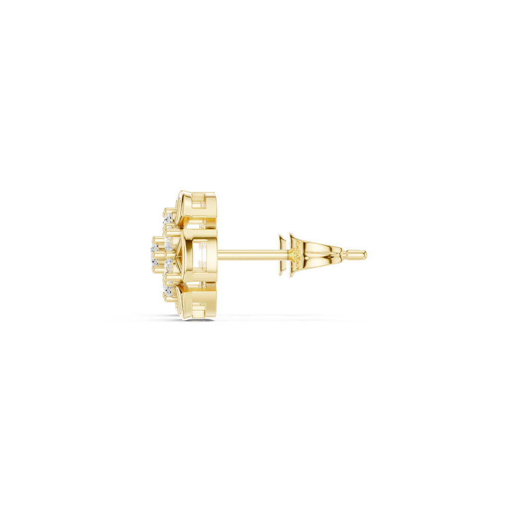 The Labyrinth Lan Grown Diamond Studs Yellow Gold