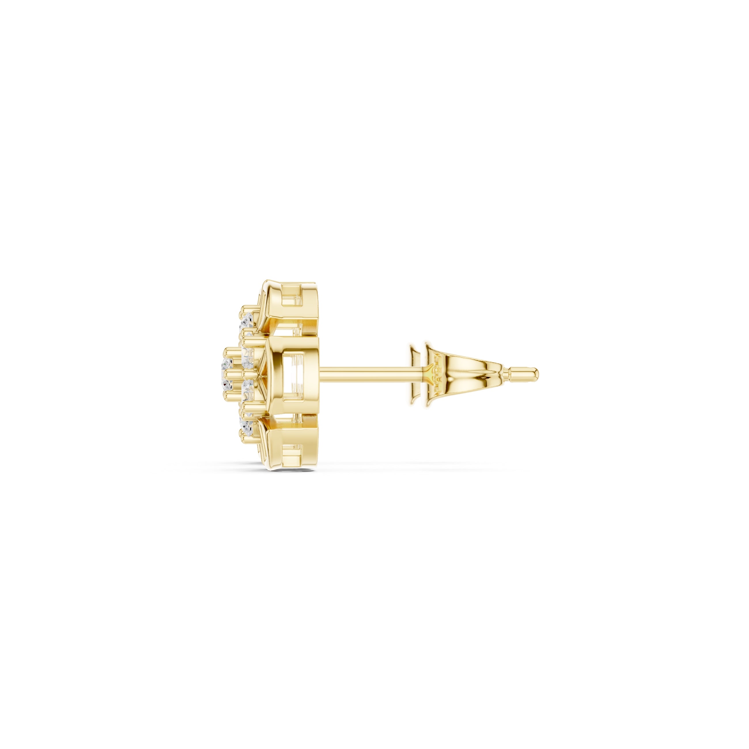 The Labyrinth Lan Grown Diamond Studs Yellow Gold