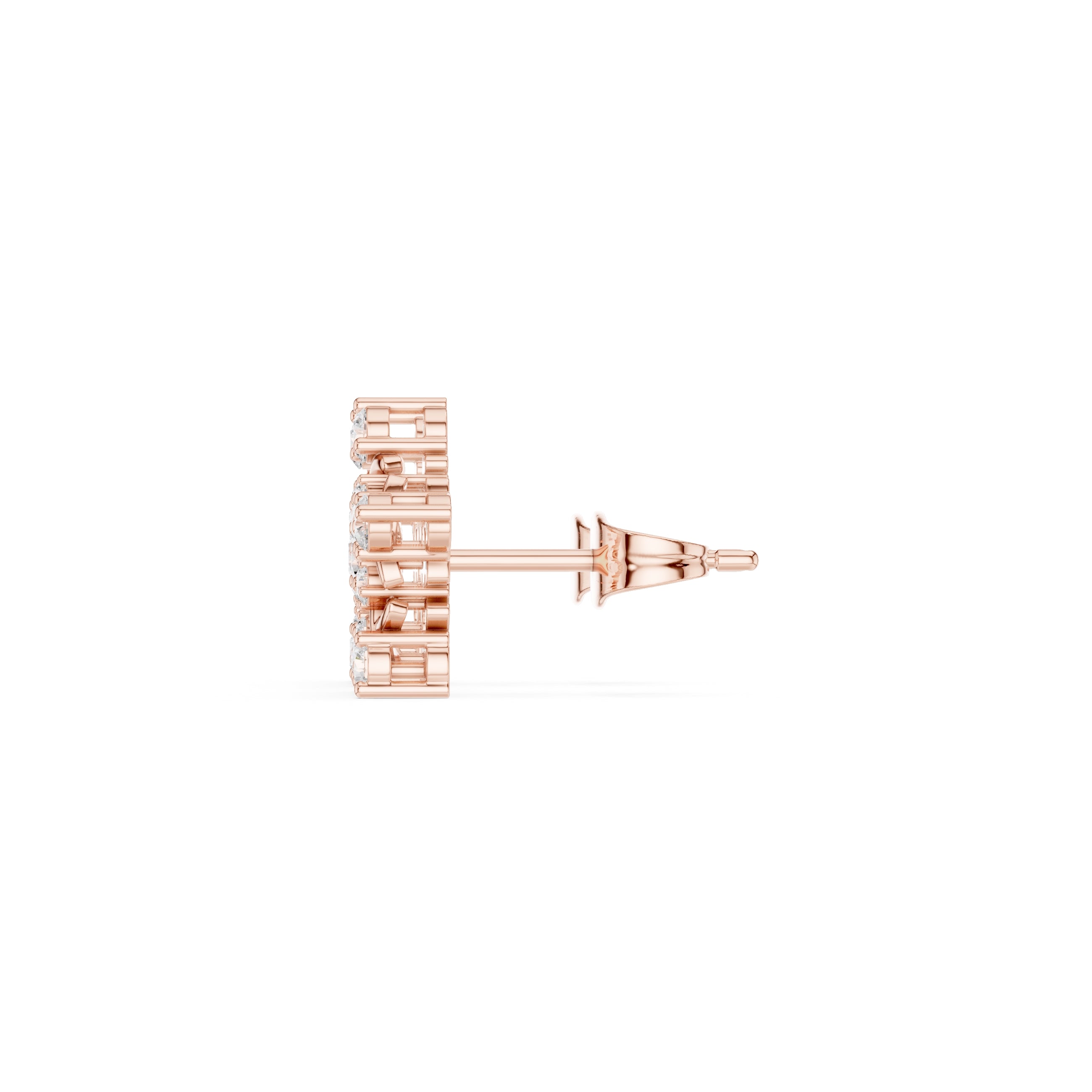 The Supernova Lan Grown Diamond Studs Rose Gold