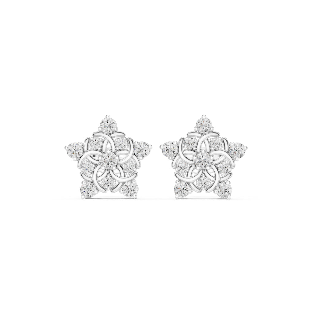 The Supernova Lan Grown Diamond Studs White Gold