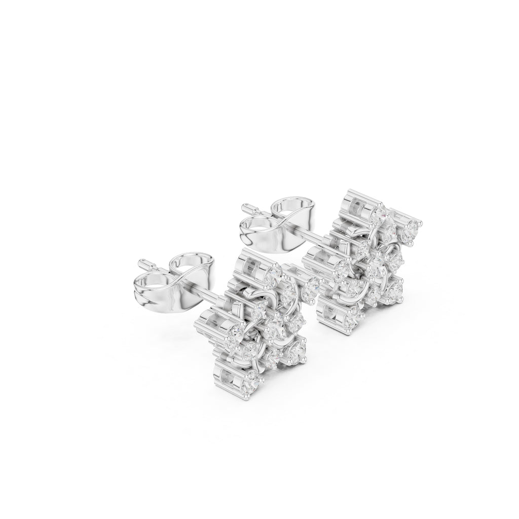 The Supernova Lan Grown Diamond Studs White Gold