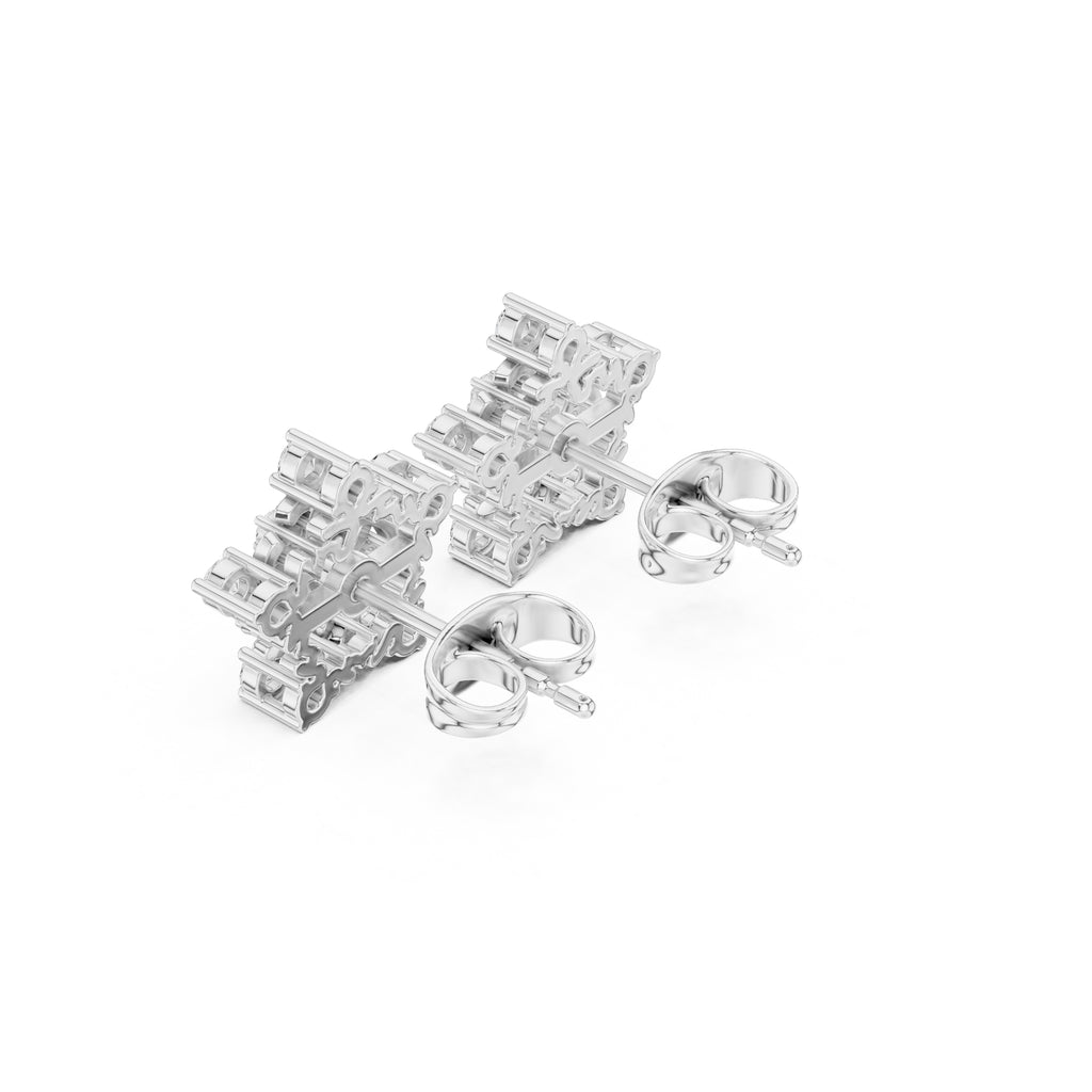The Supernova Lan Grown Diamond Studs White Gold