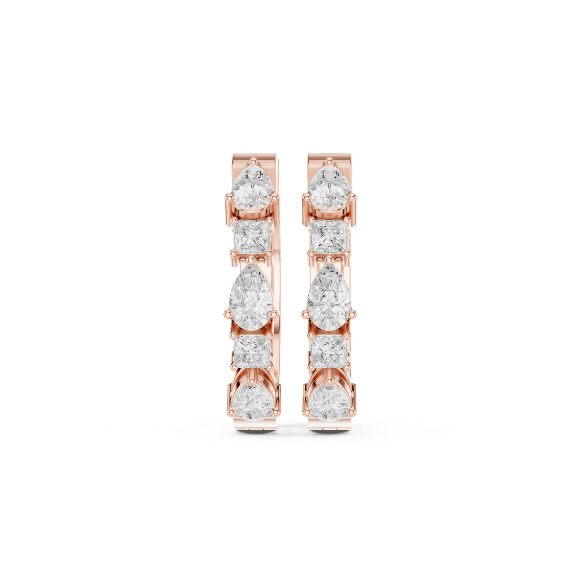 The Mosaic Lab Grown Diamond Huggies Rose Gold