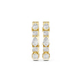 The Mosaic Lan Grown Diamond Huggies Yellow Gold