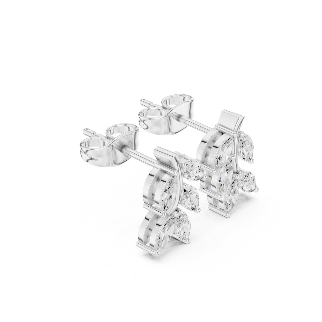 The Willow Vine Lan Grown Diamond Studs White Gold