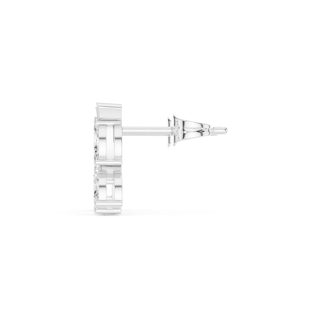 The Willow Vine Lan Grown Diamond Studs White Gold