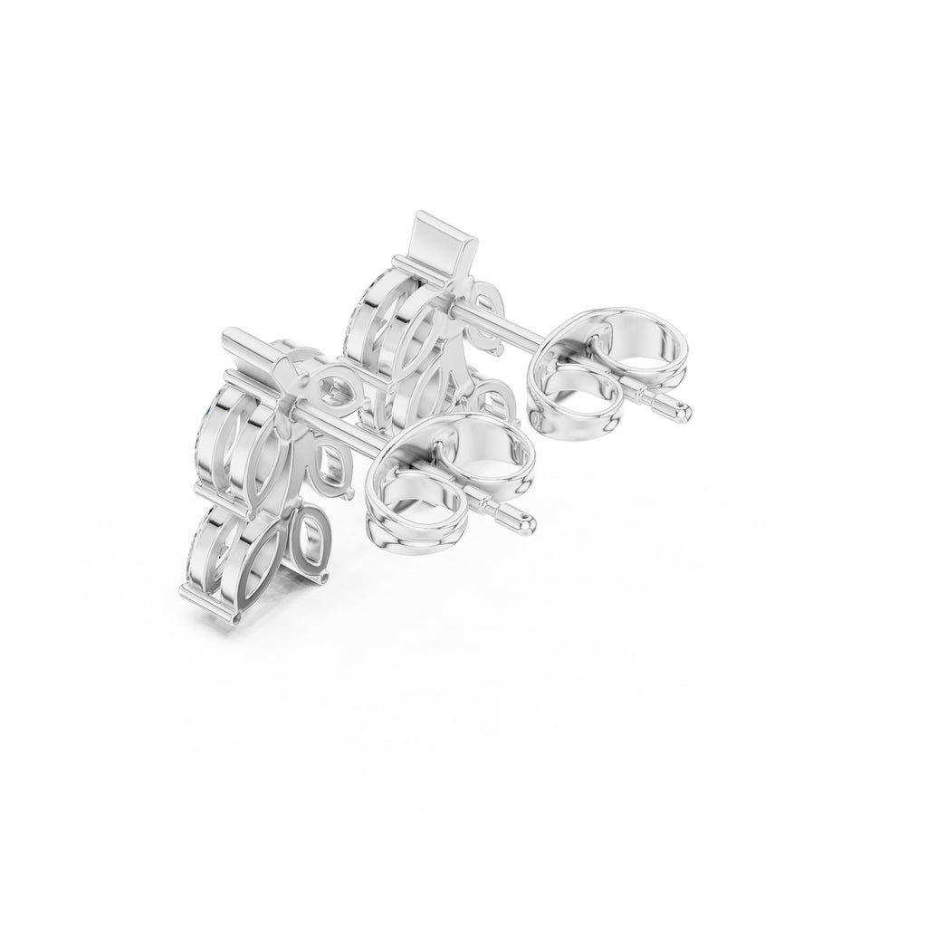 The Willow Vine Lan Grown Diamond Studs White Gold