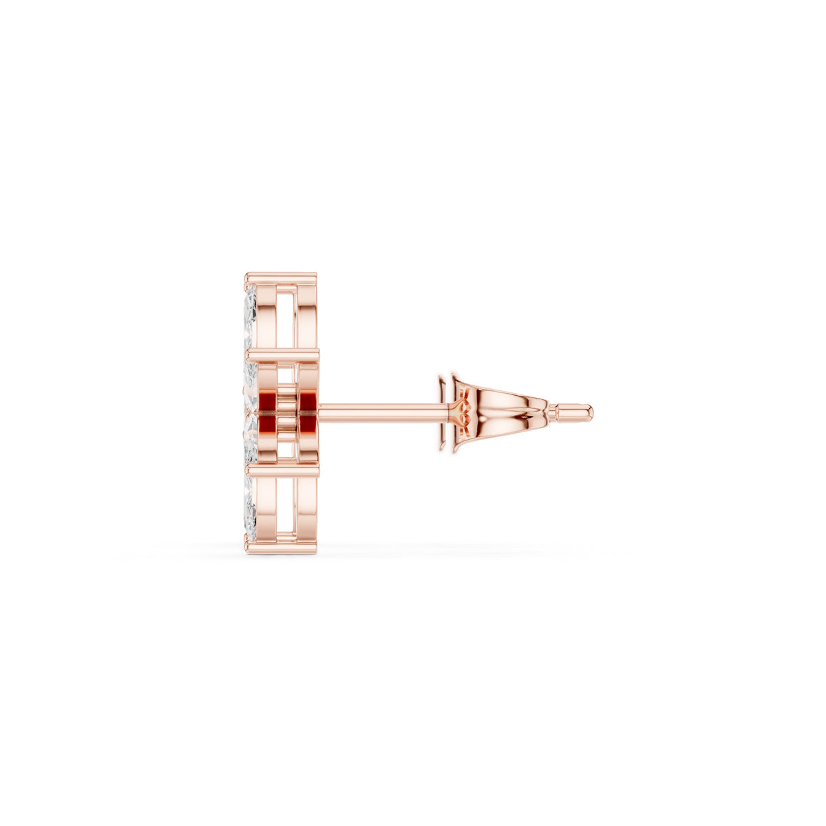 The Lotus Marquise Lab Grown Diamond Studs Rose Gold