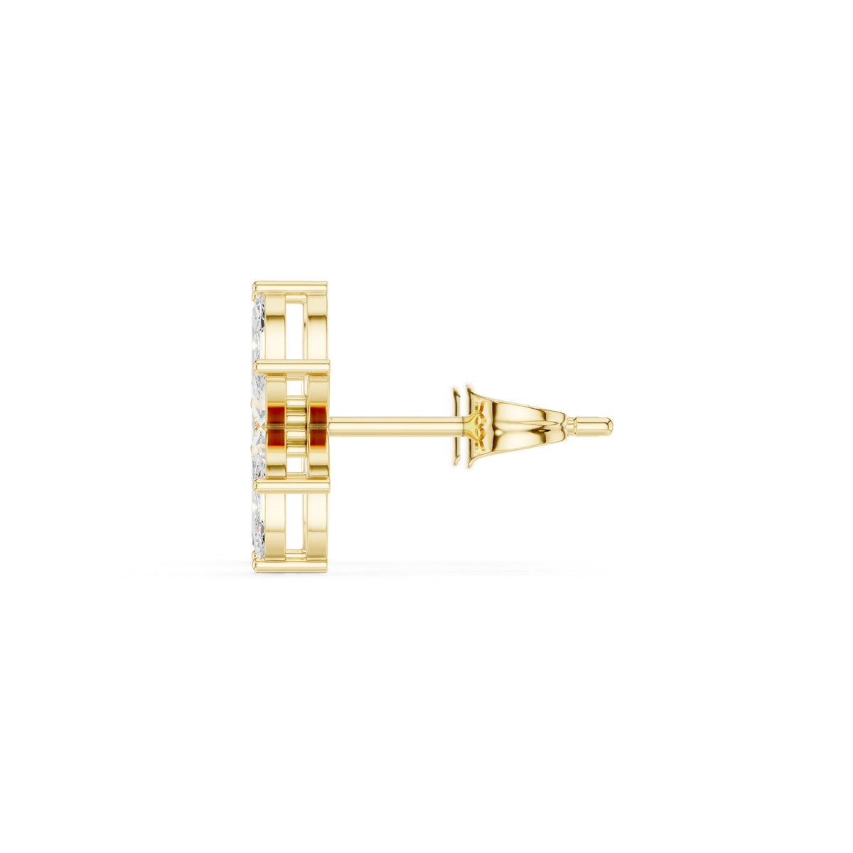 The Lotus Marquise Lab Grown Diamond Studs Yellow Gold