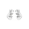 The Cascade Leaf Lab Grown Diamond Earrings White Gold