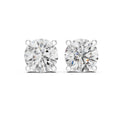 The Essential Round Lab Grown Diamond Solitaire Studs White Gold