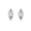 The Marquise Solitaire Lab Grown Diamond Studs White Gold