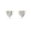 The Amour Heart Lan Grown Diamond Studs Yellow Gold
