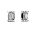 The Emerald-Cut Solitaire Lab Grown Diamond Studs White Gold
