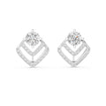 The Chevron Illusion Lab Grown Diamond Studs White Gold