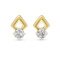 The Apex Drop Lan Grown Diamond Earrings Yellow Gold