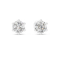 The Six-Prong Round Lab Grown Diamond Solitaire Studs White Gold