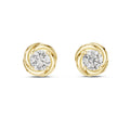 The Vortex Lan Grown Diamond Studs Yellow Gold