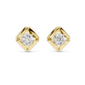 The Prism Bezel Lan Grown Diamond Studs Yellow Gold