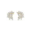 The Flora Cluster Lan Grown Diamond Climber Earrings Yellow Gold