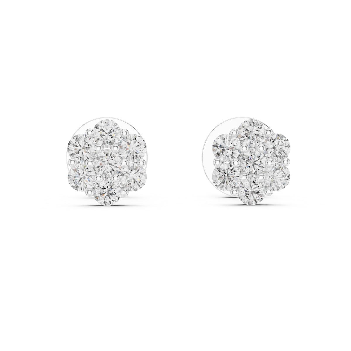 The Daisy Illusion Lan Grown Diamond Studs White Gold