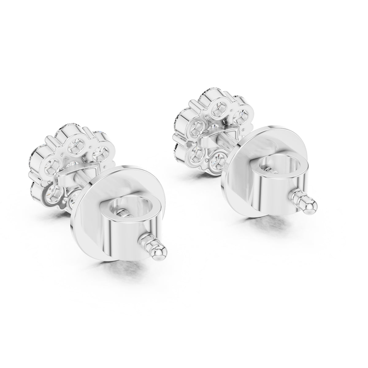 The Daisy Illusion Lan Grown Diamond Studs White Gold