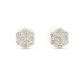 The Daisy Illusion Lan Grown Diamond Studs Yellow Gold