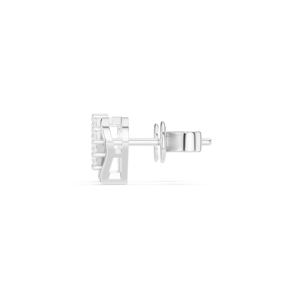The Quadra Illusion Lan Grown Diamond Studs White Gold