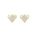 The Quadra Illusion Lan Grown Diamond Studs Yellow Gold