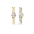 The Clover Cluster Lan Grown Diamond Huggie Hoops Yellow Gold