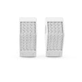 The Cubic Pave Lab Grown Diamond Huggie Hoops White Gold