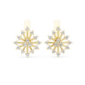 The Snowflake Burst Lan Grown Diamond Earrings Yellow Gold