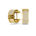The Eclipse Wide Pavé Lan Grown Diamond Hoops Yellow Gold