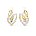 The Lotus Petal Lan Grown Diamond Hoop Earrings Yellow Gold