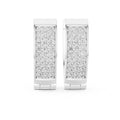 The Royale Multi-Row Lab Grown Diamond Huggie Hoops White Gold