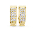 The Royale Multi-Row Lan Grown Diamond Huggie Hoops Yellow Gold