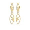 The Enamored Vine Lan Grown Diamond Drop Earrings Yellow Gold