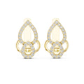 The Luminous Pear Lan Grown Diamond Hoop Earrings Yellow Gold