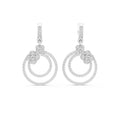 The Blossom Orbit Lab Grown Diamond Drop Earrings White Gold