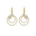 The Blossom Orbit Lan Grown Diamond Drop Earrings Yellow Gold