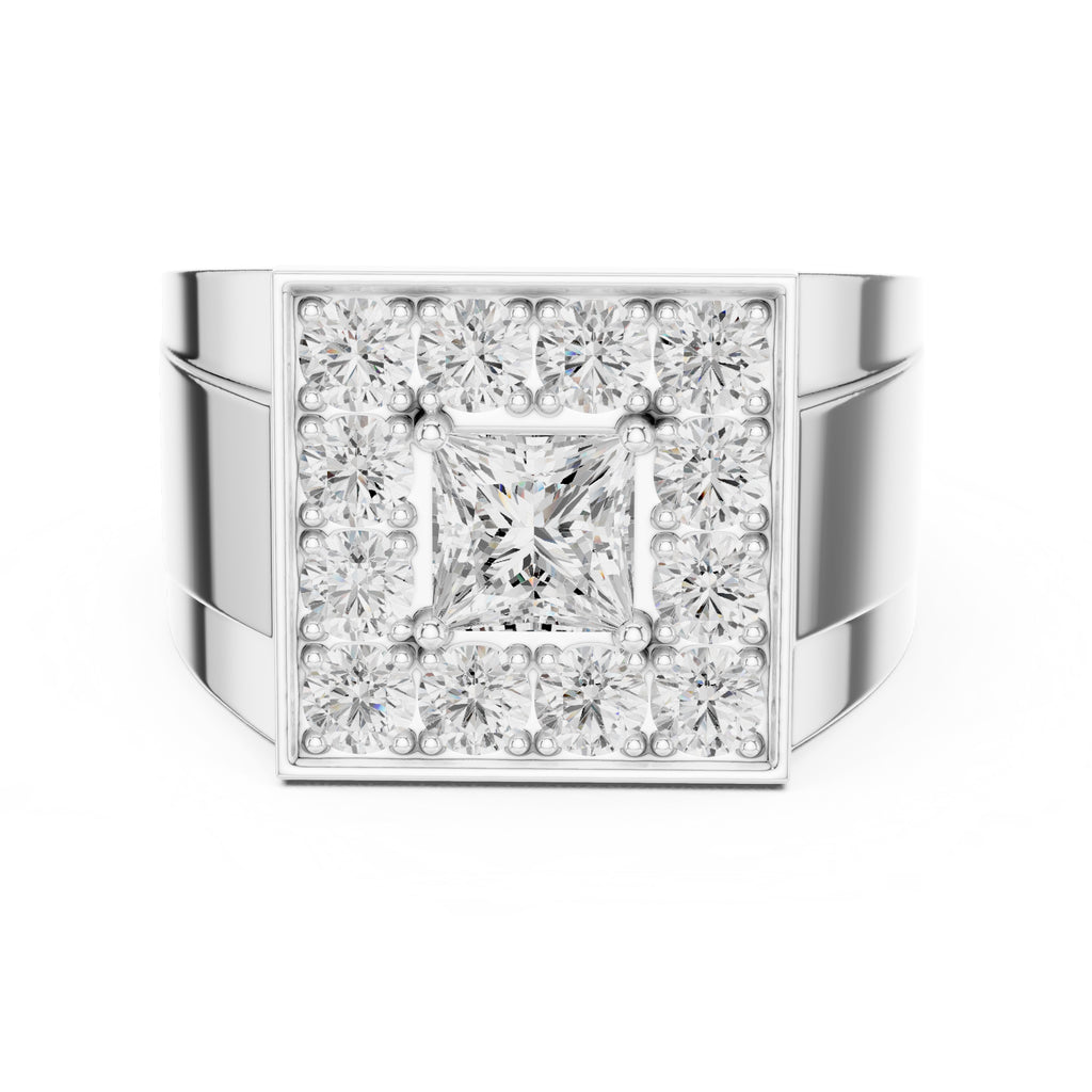 1.00 ct Dynasty Halo Ring 1ct White Gold