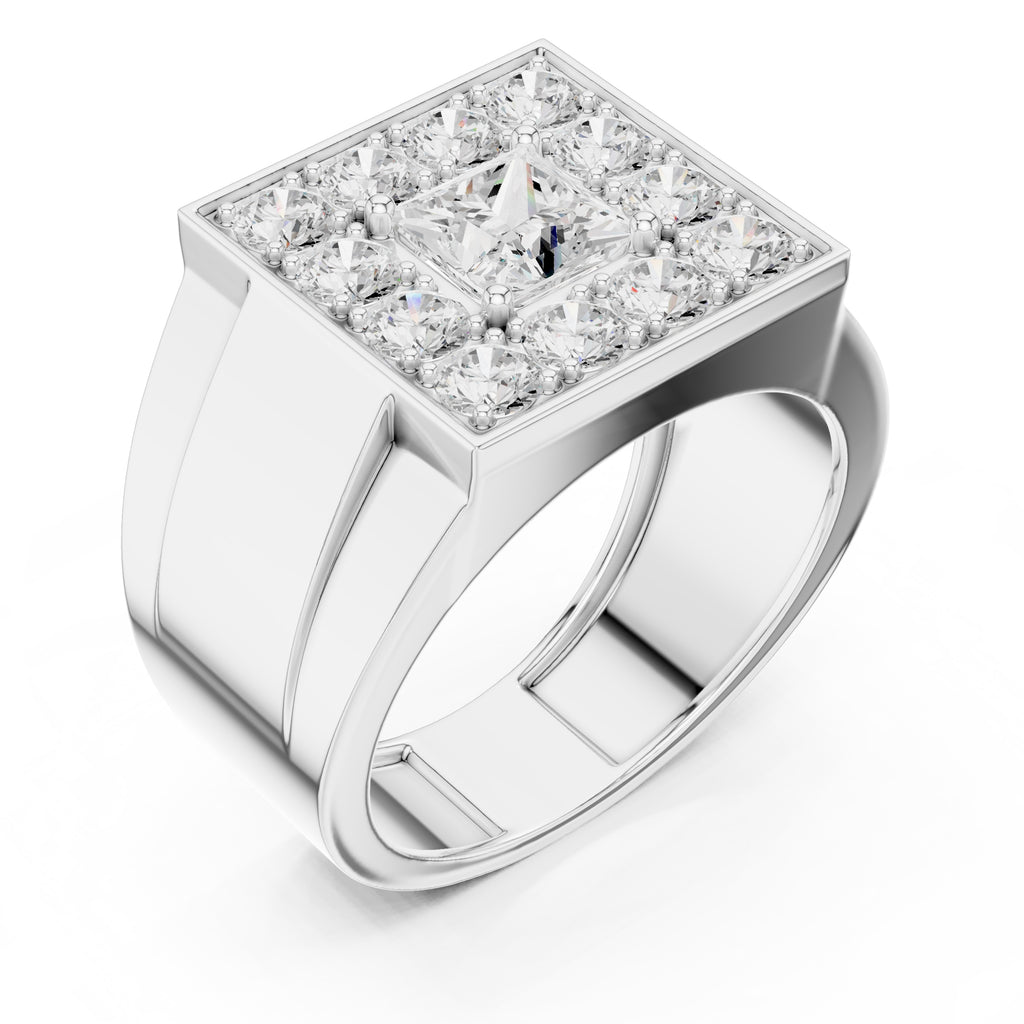 1.00 ct Dynasty Halo Ring 1ct White Gold