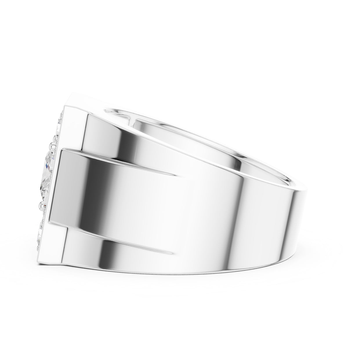 1.00 ct Dynasty Halo Ring 1ct White Gold