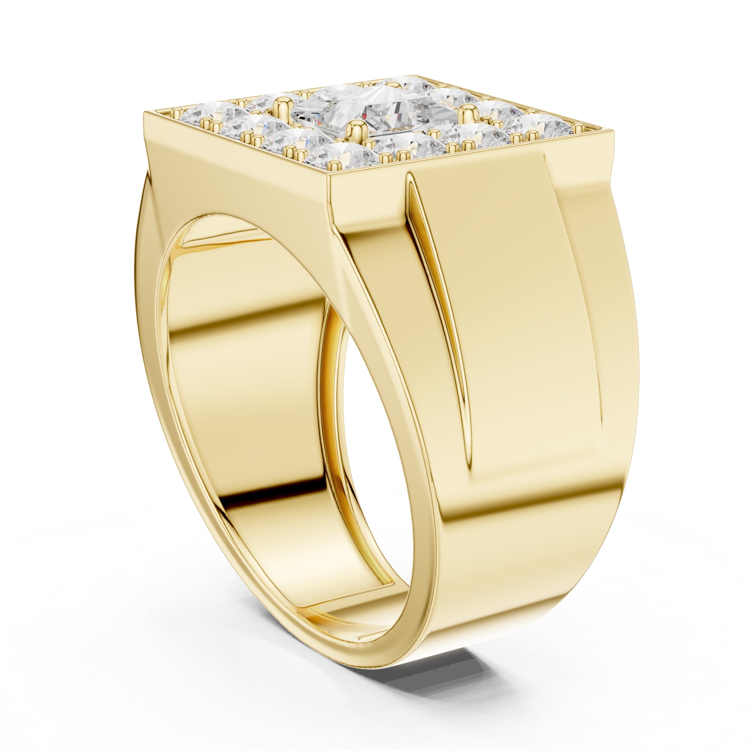 1.00 ct Dynasty Halo Ring 1ct Yellow Gold