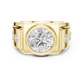 3.00 ct Titan Bezel Ring 3ct Yellow Gold