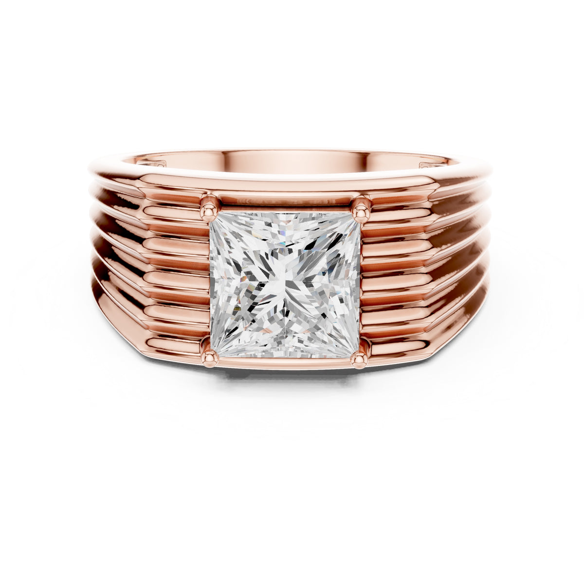 2.25 ct Stratum Princess-Cut Ring 2.25ct Rose Gold